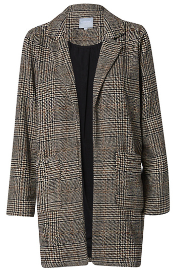 Long Sleeve Plaid Coat Slide 1