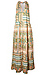 Geo Print Split Neck Maxi Dress Thumb 1