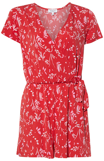Faux Wrap Romper Slide 1