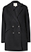 Notched Lapel Long Sleeve Coat Thumb 1