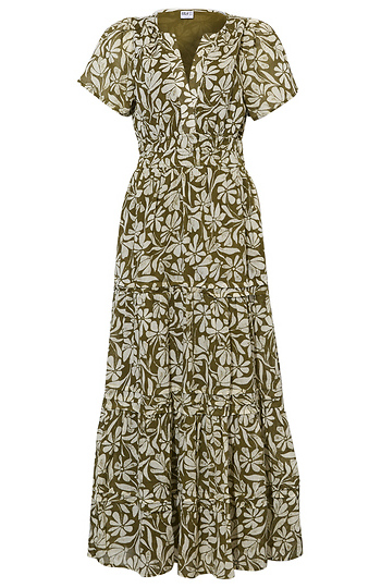 Printed V-Neck Maxi Dress Slide 1