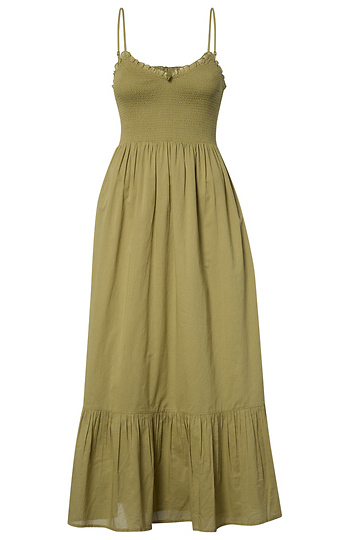 Smocked Midi Dress Slide 1