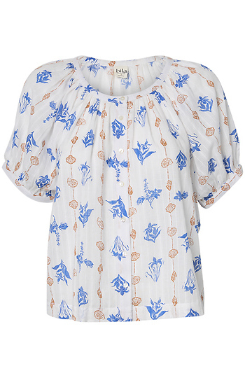 Printed Puff Sleeve Blouse Slide 1