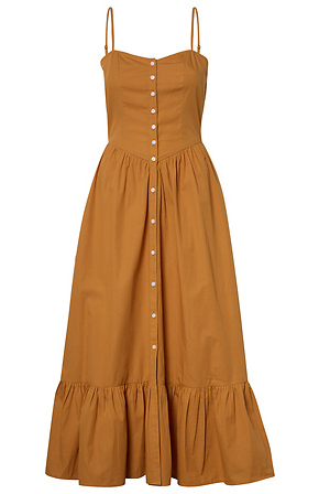 Button Front Midi Dress