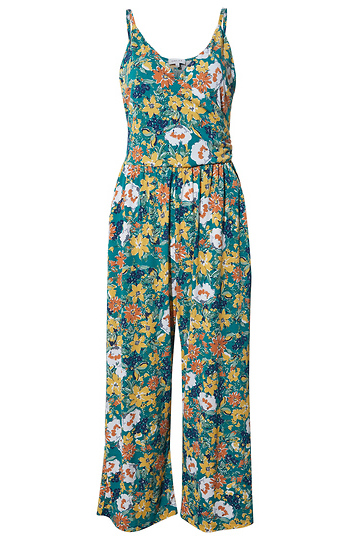 Floral Surplice Jumpsuit Slide 1