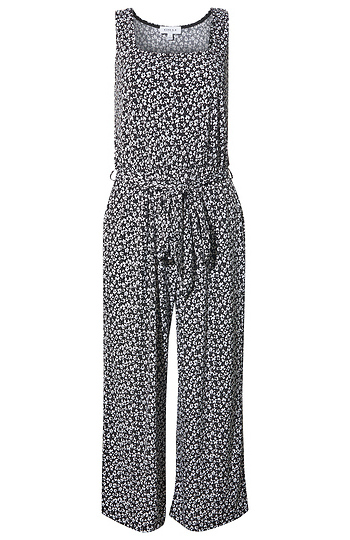 Square Neck Cropped Jumpsuit Slide 1