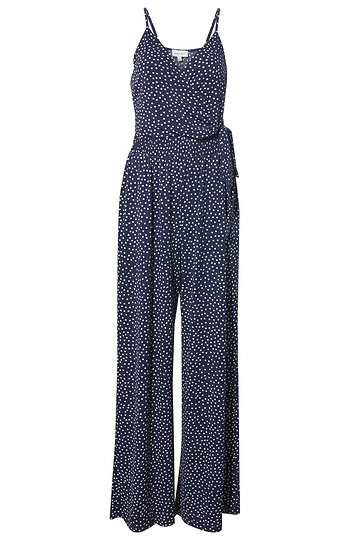 Polka Dot Side Tie Jumpsuit Slide 1