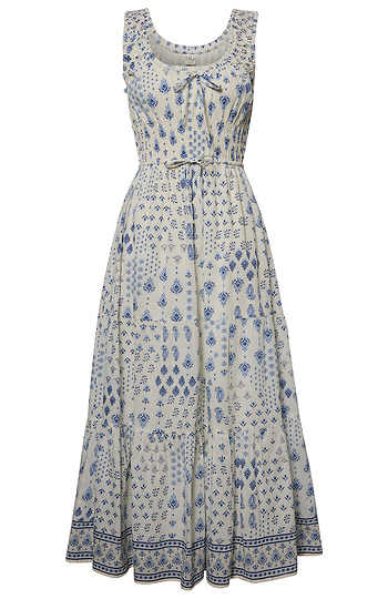 Abstract Floral Printed Dress Slide 1