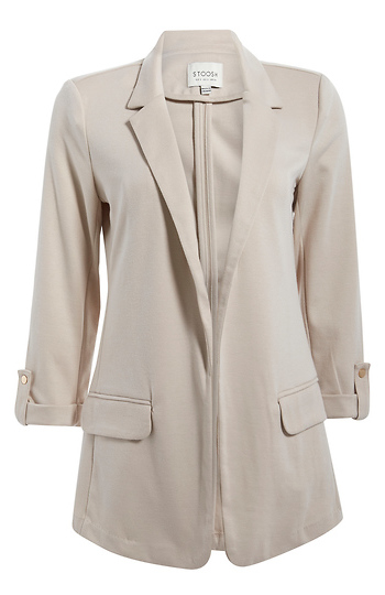 Cuffed Sleeve Ponte Blazer Slide 1