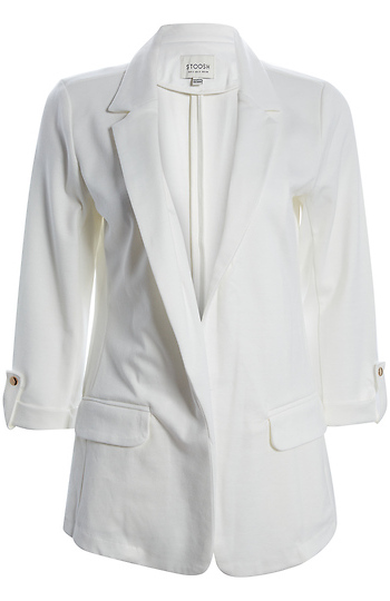 Cuffed Sleeve Ponte Blazer Slide 1