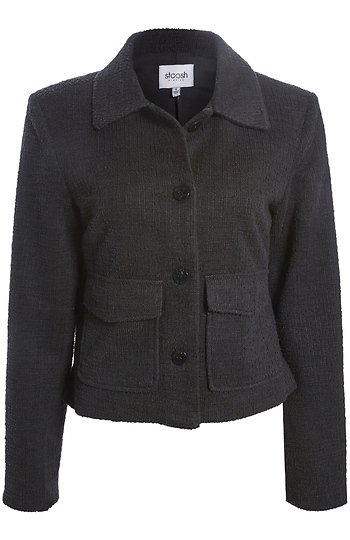 Patch Pocket Textured Jacket Slide 1