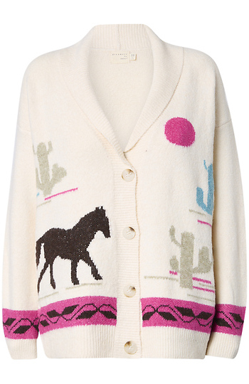 Button Front Western Cardigan Slide 1