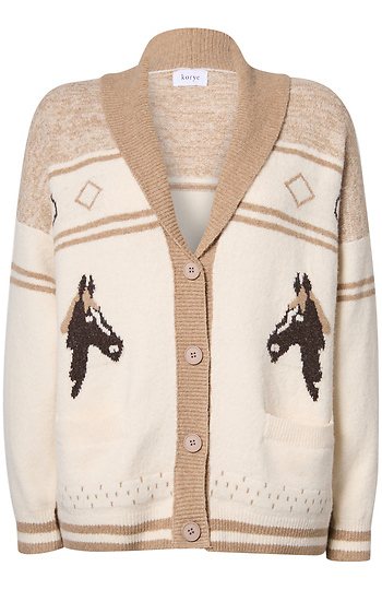 Horse Printed Cardigan Slide 1