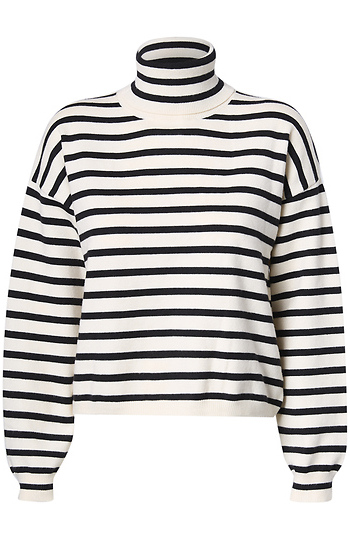 Velvet Heart Striped Turtleneck Sweater Slide 1