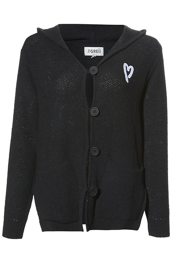 Embroidered Heart Cardigan Slide 1