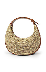 Woven Mini Crescent Bag Slide 1