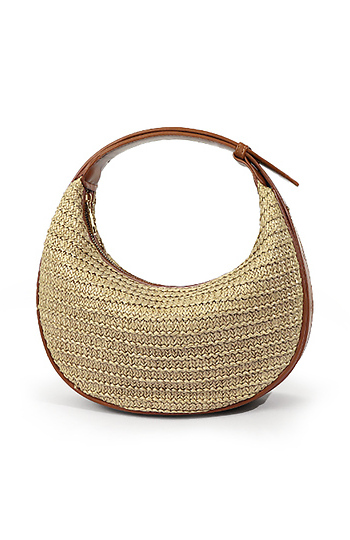 Woven Mini Crescent Bag Slide 1
