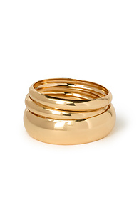 Gold bangle bracelet set Slide 1