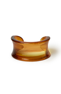 Amber colored bangle bracelet Slide 1