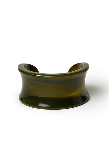 Dark jade colored bangle bracelet Slide 1