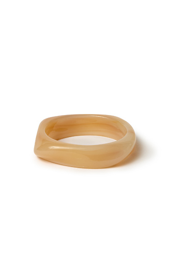 Beige geometric bangle bracelet Slide 1