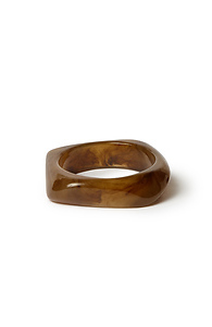 Mocha colored geometric bangle bracelet Slide 1