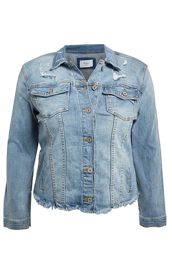Distressed Denim Jacket Slide 1