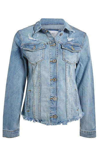 Distressed Denim Jacket Slide 1