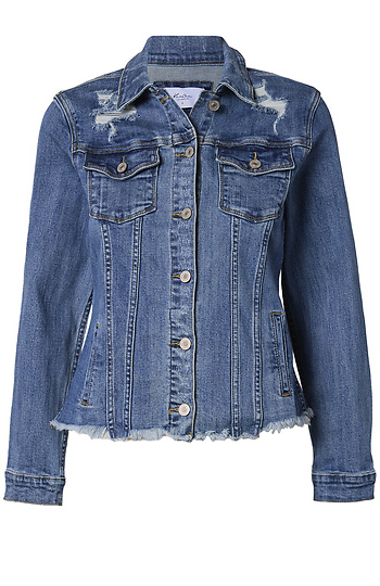 Distressed Denim Jacket Slide 1
