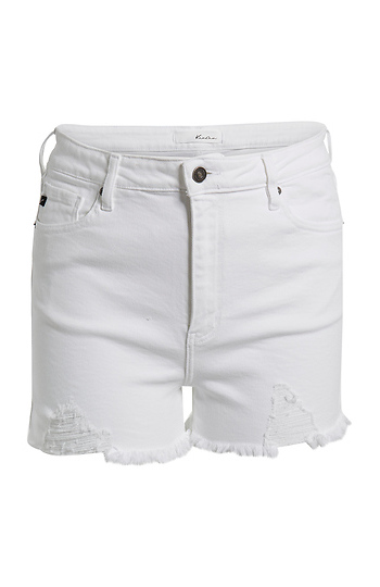 High Rise Distressed Shorts Slide 1