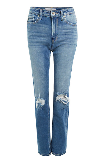 High Rise Straight Jean Slide 1