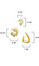 Teardrop Twist and Triangular Hoop Earrings Set Thumb 2