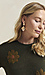 Gold Floral Statement Drops Thumb 3