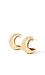 Gold grooved hoop earrings Thumb 1