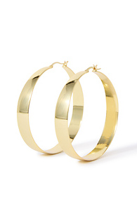 XL flat hoop earrings Slide 1