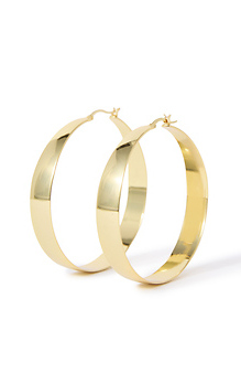 XL flat hoop earrings Slide 1