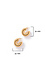 Medium gold grooved hoop earrings Thumb 2