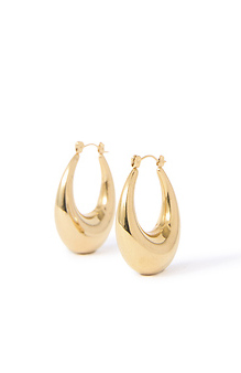 Oval bubble hoop earrings Slide 1