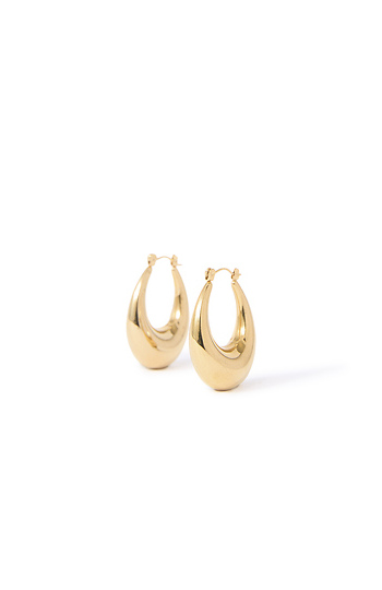 Oval bubble hoop earrings Slide 1