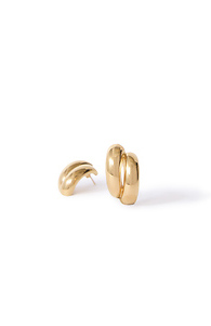 Gold double-band huggie Slide 1