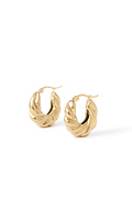 Small gold twisted hoop earrings