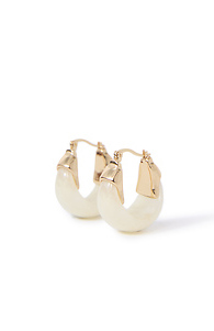 Gilded cloudy marble hoops Slide 1