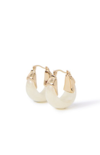 Gilded cloudy marble hoops Slide 1