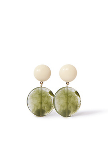 Olive aura drop earrings Slide 1