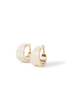 Cream resin statement hoops Slide 1