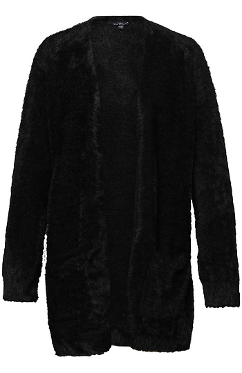 Fuzzy Long Cardigan Slide 1