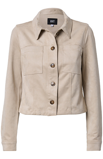 KUT from the Kloth Suede Trucker Jacket Slide 1