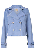 Kut from the Kloth Double Breasted Fray Hem Jacket
