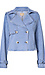 Kut from the Kloth Double Breasted Fray Hem Jacket Thumb 1