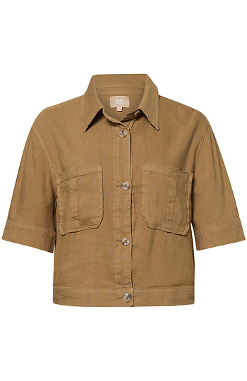 KUT from the Kloth Short Sleeve Button Up Slide 1